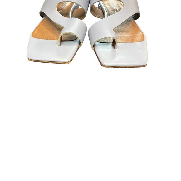 Donald Pliner Lilac Purple Quin Square‎ Toe Leather Toe Ring Sandal Size 8 1/2 - Picture 5 of 9